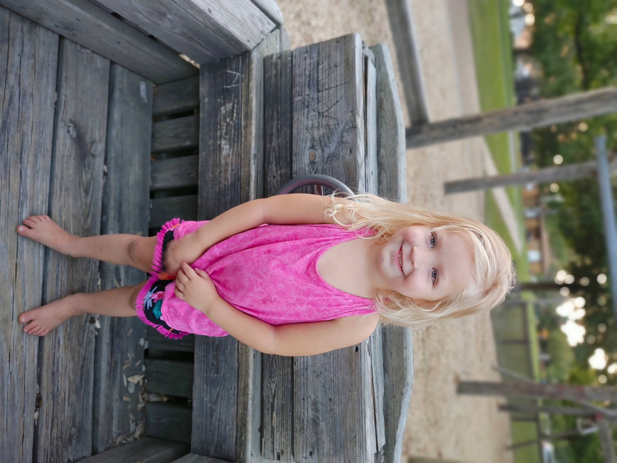 Ezriah joined the competition — help win amazing prizes! eye, eyewear, face, fence, fun, hair, happy, human_leg, joy, leisure, lip, magenta, person, pink, plant, smile, street_fashion, summer, thigh, tree