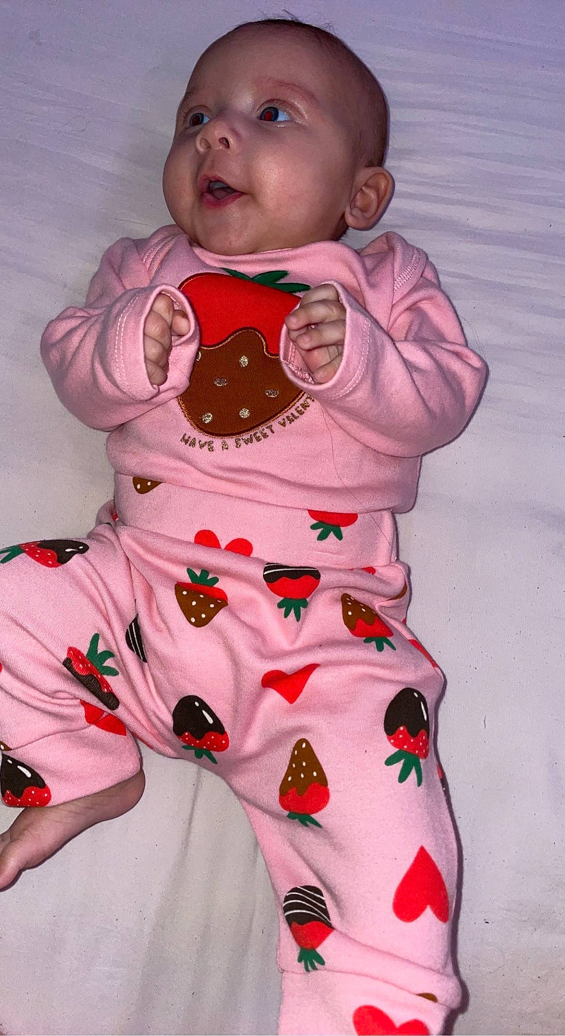 Everlee is registered to the contest to win money with this photo: baby, baby_products, baby_toddler_clothing, carmine, cheek, child, collar, day_dress, dress, fashion_design, happy, magenta, one_piece_garment, pattern, peach, person, pink, red, sleeve, toddler