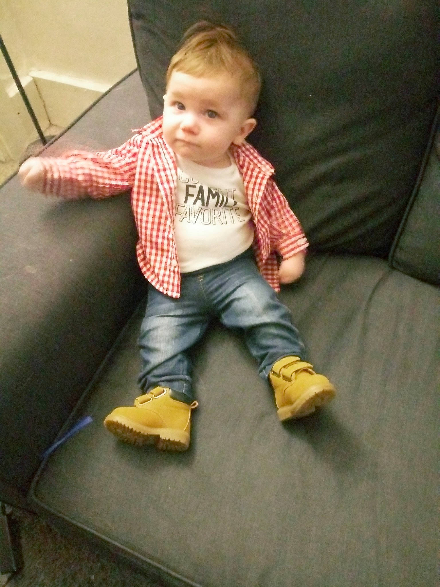 Jaxston is registered to the contest to win money with this photo: baby, child, floor, person, play, sitting, toddler