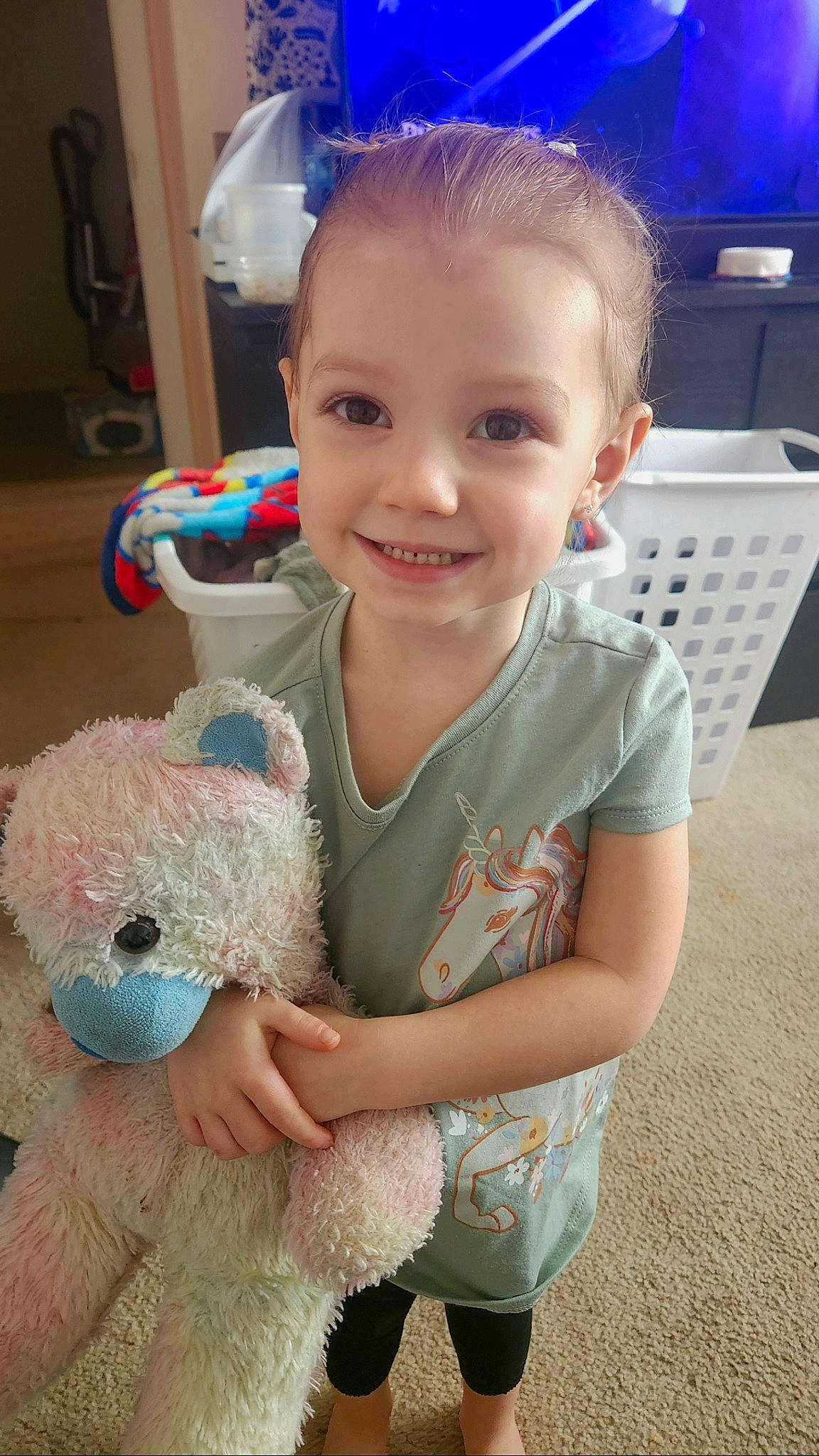 Lyncoln joined the competition — help win amazing prizes! baby, baby_toddler_clothing, blue, cheek, child, face, finger, fun, hairstyle, happy, head, joy, person, sitting, skin, sleeve, smile, stuffed_toy, teddy_bear, thumb