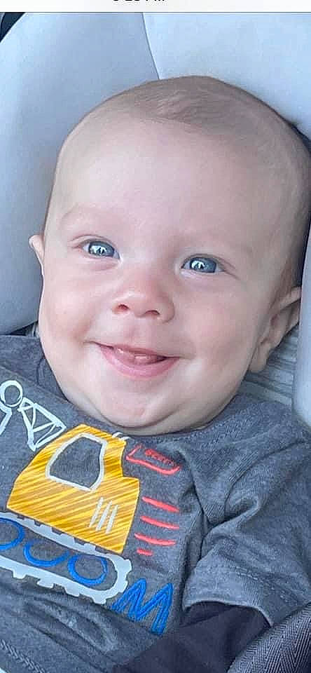 Weston joined the competition — help win amazing prizes! baby, baby_toddler_clothing, cheek, child, close_up, eye, eyebrow, eyelash, fun, happy, iris, joy, laugh, mouth, nose, person, portrait_photography, sitting, skin, sleeve