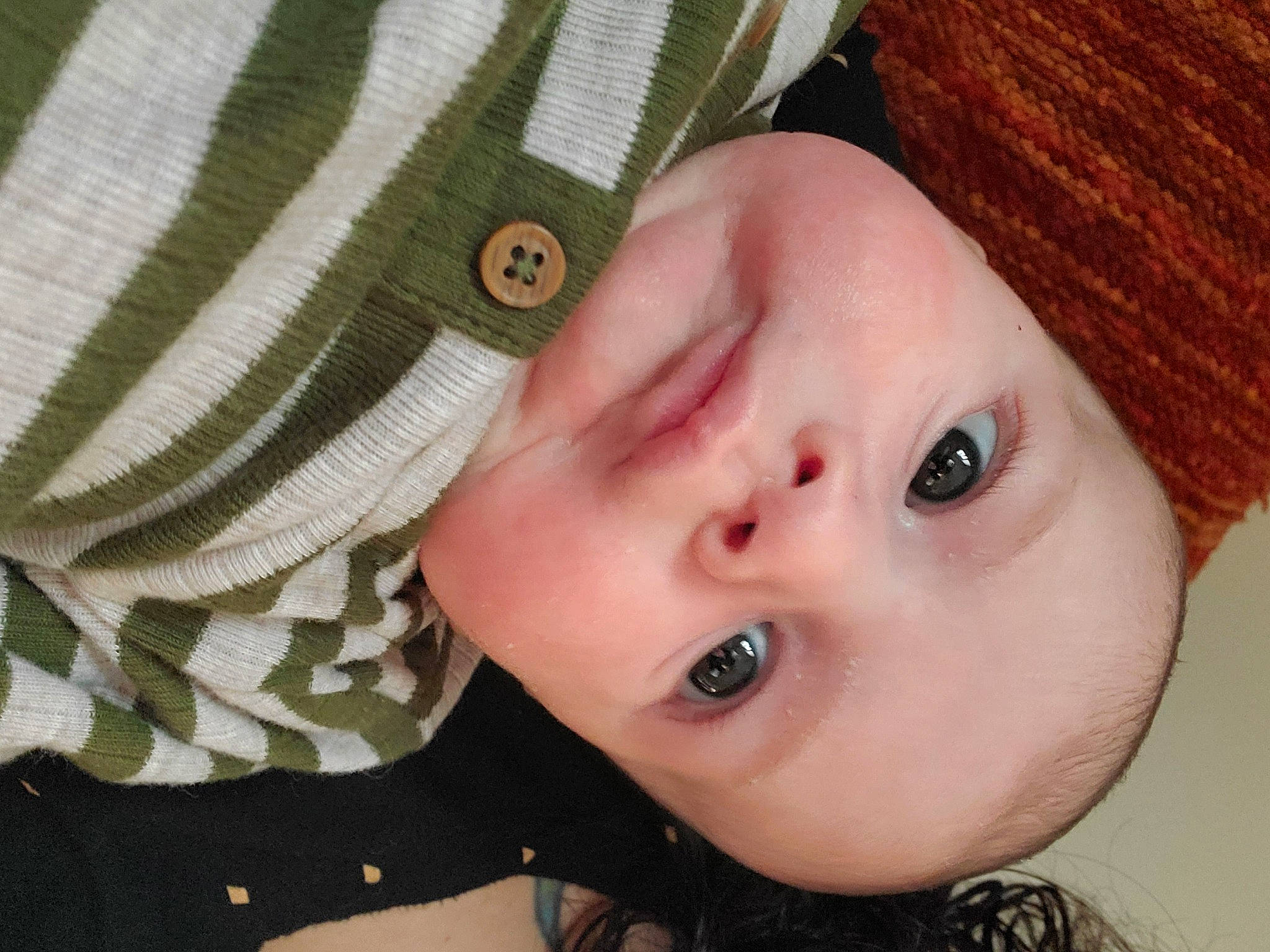 Ewan joined the competition — help win amazing prizes! baby, baby_toddler_clothing, brown_hair, cap, cheek, child, chin, eye, eyebrow, eyelash, face, head, iris, lip, nose, organ, pattern, person, skin, sleeve