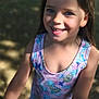 blue_eyes, child, colorful, cute, daylight, dress, girl, hair, hand, happy, nature, outdoor, person, playful, portrait, skin, smile, summer, sunlight, young