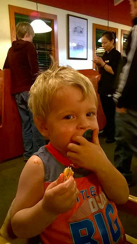 Phoenix is registered to the contest to win money with this photo: boy, cheek, child, chin, ear, eating, food, fun, girl, hair, hairstyle, head, mouth, person, product, skin, smile, toddler