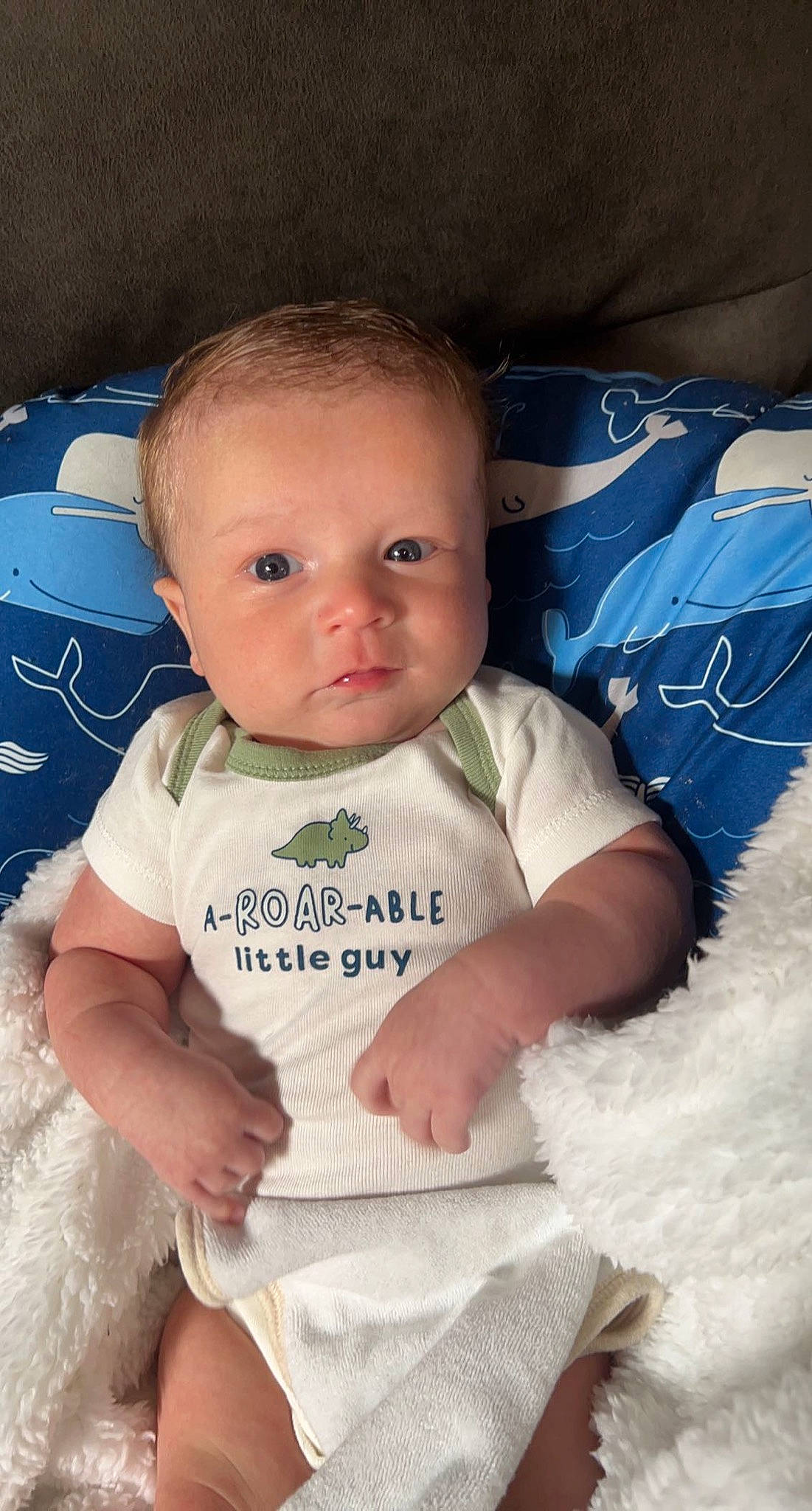 Waylon is registered to the contest to win money with this photo: azure, baby, baby_toddler_clothing, blue, cheek, chin, eye, eyebrow, face, facial_expression, gesture, hair, hand, happy, iris, person, skin, sleeve, smile, toddler