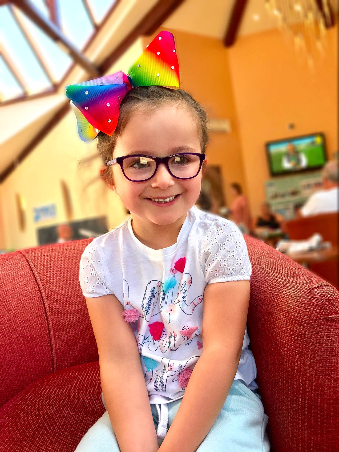 Georgia Marie joined the competition — help win amazing prizes! child, cool, eyewear, fashion_accessory, fun, girl, glasses, hair_accessory, headgear, health_beauty, joy, party_hat, person, product, sunglasses, toddler, vision_care