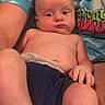 Christain Musick is registered to the contest to win money with this photo: baby, child, person, infant, skin, hand, foot, face, torso, shorts, adult, holding, sitting, casual_clothing, indoor, expression, tie_dye, comfort, relaxation, portrait