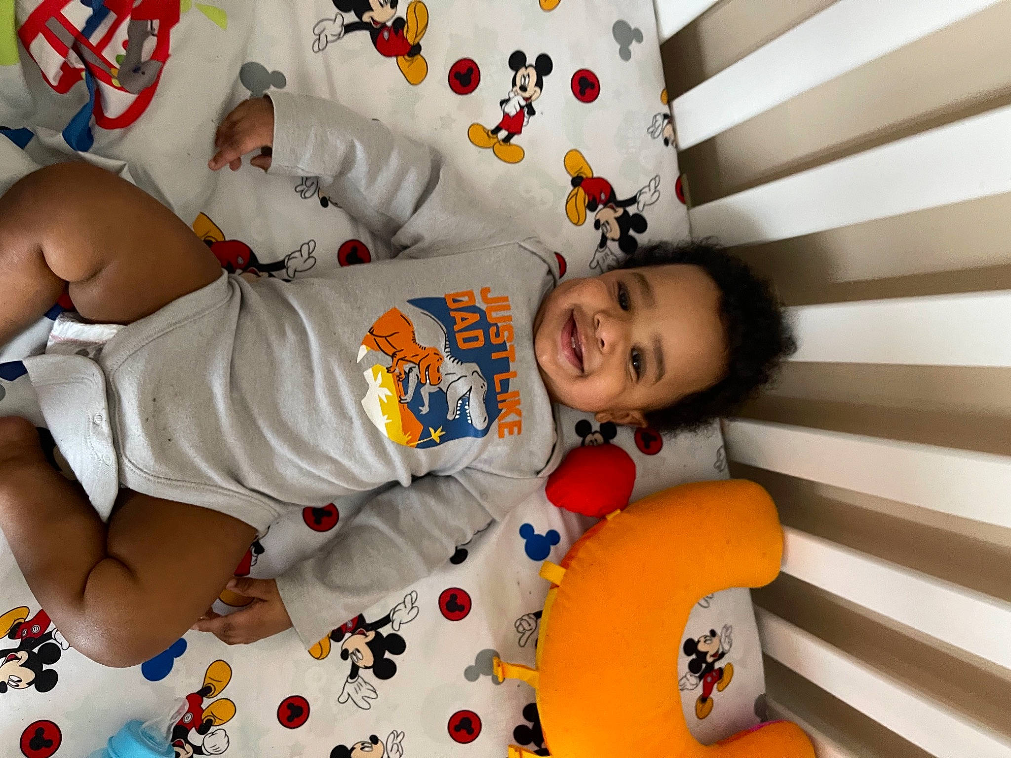 Azuri is registered to the contest to win money with this photo: baby, baby_toddler_clothing, beauty, carmine, child, comfort, face, fun, happy, joy, nightwear, orange, pattern, person, play, room, sleeve, t_shirt, textile, thigh