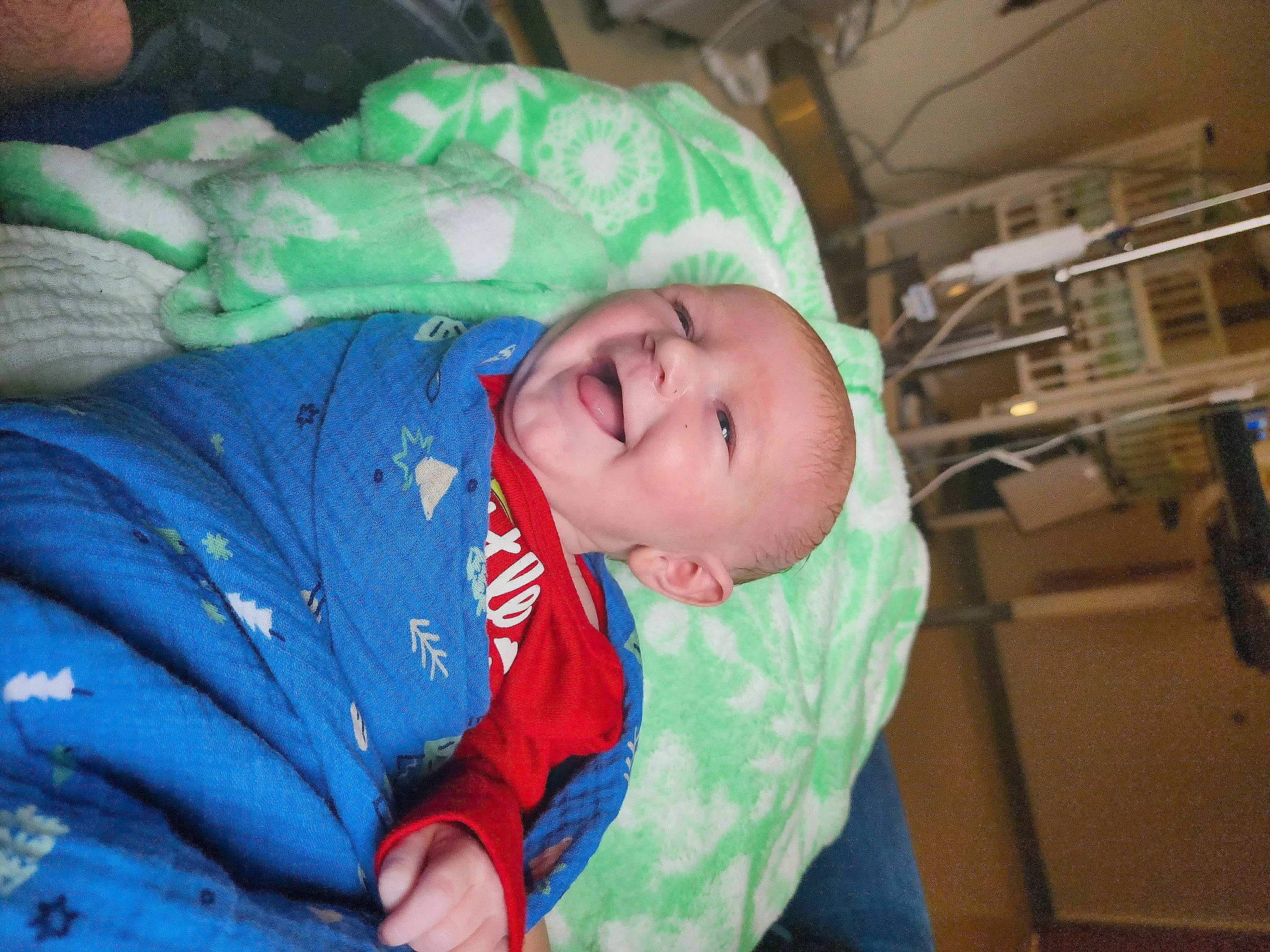 Bryce is registered to the contest to win money with this photo: baby, baby_laughing, baby_toddler_clothing, cheek, child, comfort, electric_blue, fun, happy, joy, laugh, person, sitting, sleep, sleeve, smile, toddler, windbreaker