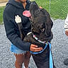 Tova joined the competition — help win amazing prizes! affection, animal, black_hoodie, casual_clothing, companion, daytime, dog, fence, friendship, girl, gravel, happy, leash, outdoor, pet, playful, shorts, sneakers, summer, young_person