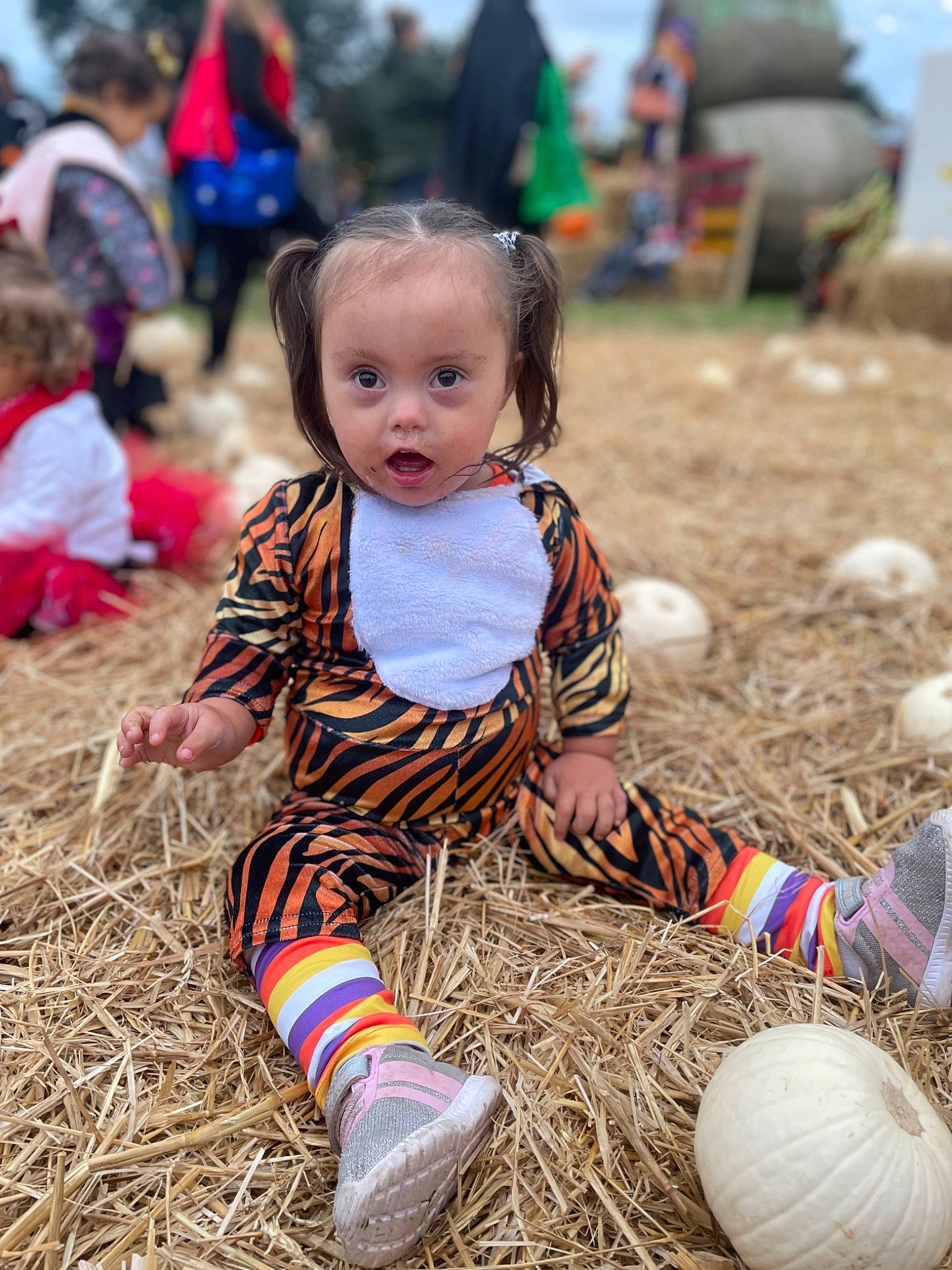 Carmella joined the competition — help win amazing prizes! baby, baby_toddler_clothing, child, football, fun, grass, happy, leisure, mammal, people, people_in_nature, person, play, playing_with_kids, recreation, soccer, soil, surprise, toddler, tree