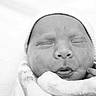 baby, newborn, infant, black_and_white, blanket, sleeping, face, headwear, soft_texture, closeup, portrait, cute, peaceful, wrapped, hand, skin, child, cozy, warm, resting