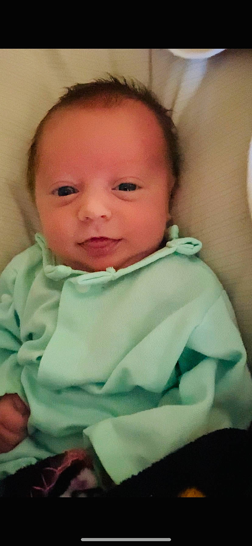 Braxton is registered to the contest to win money with this photo: baby, baby_products, baby_toddler_clothing, cheek, child, collar, comfort, eyelash, formal_wear, happy, linens, person, portrait_photography, shawl, sitting, sleeve, smile, toddler