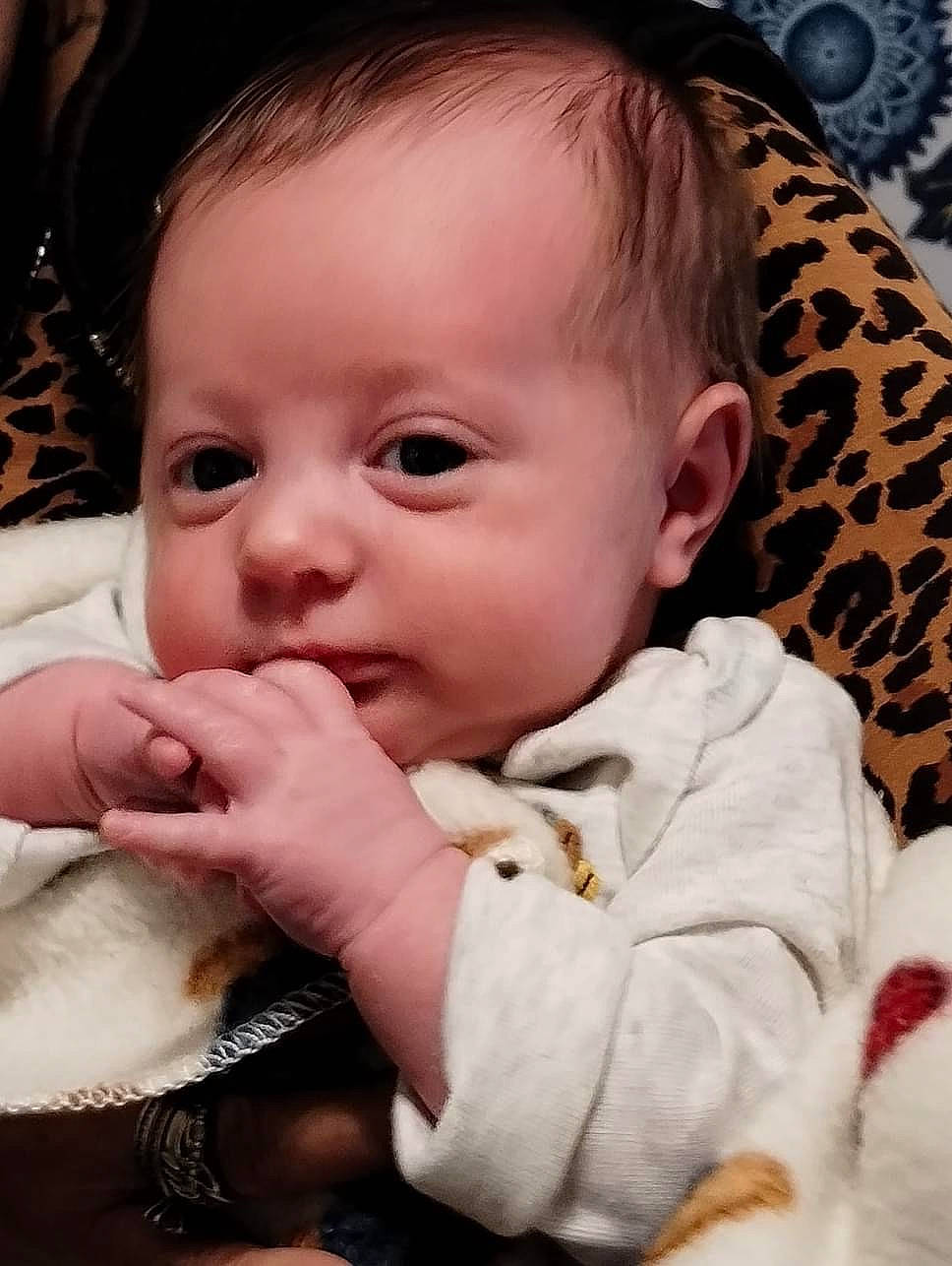 Braxton is registered to the contest to win money with this photo: baby, baby_toddler_clothing, cheek, child, chin, comfort, ear, eyelash, fur, gesture, happy, head, iris, lip, mouth, nail, nose, person, skin, thumb