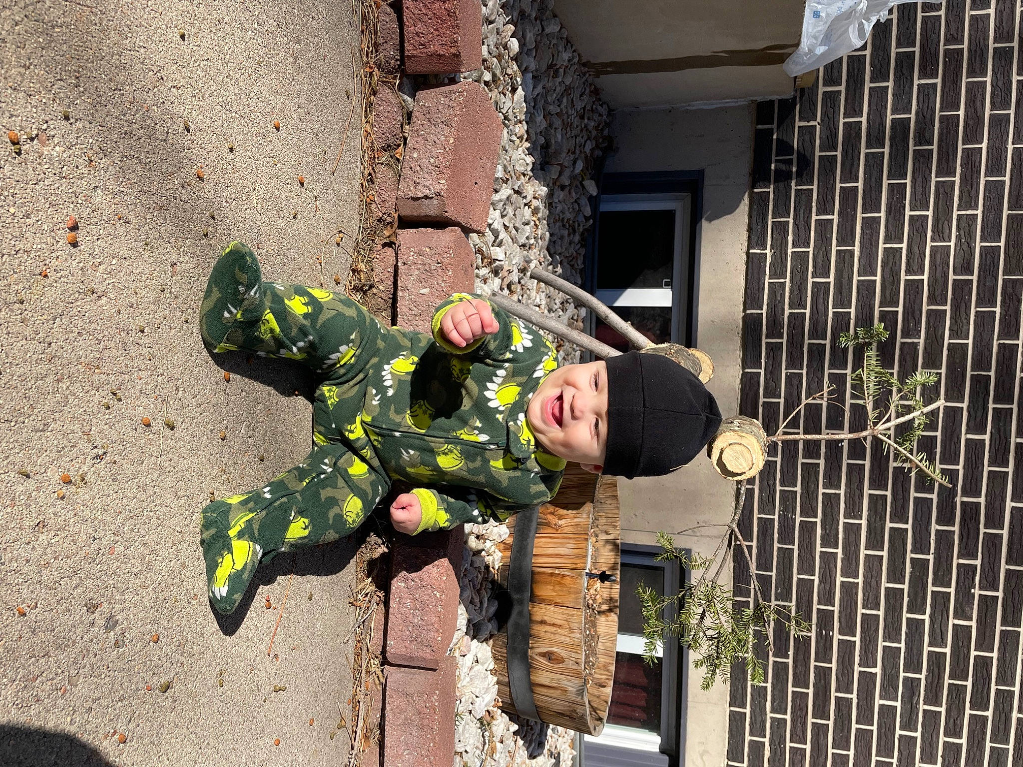 Azriel joined the competition — help win amazing prizes! adventure, asphalt, concrete, facade, grass, headwear, military, military_camouflage, military_uniform, pattern, person, personal_protective_equipment, road_surface, shadow, toddler, visual_arts