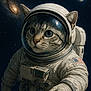 cat, astronaut_suit, space, stars, galaxy, moon, helmet, space_exploration, animal, costume, floating, science_fiction, cute, cosmic, space_travel, space_mission, animal_portrait, spacewalk, outer_space, adventure