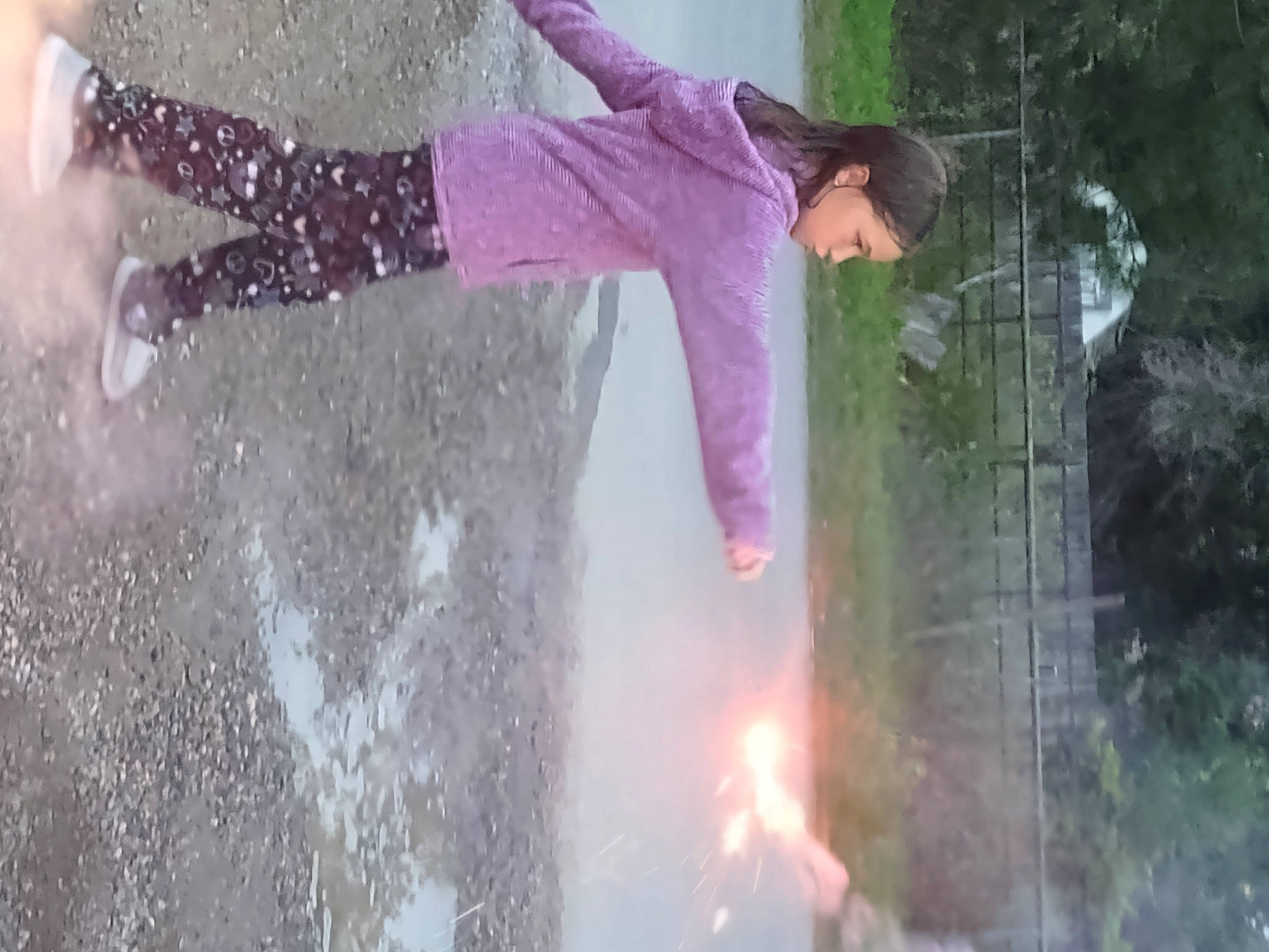 Andi is registered to the contest to win money with this photo: beauty, event, freezing, fun, happy, leisure, people_in_nature, person, plant, recreation, reflection, shadow, smoke, standing, sunlight, toddler, tree, water, water_feature, winter