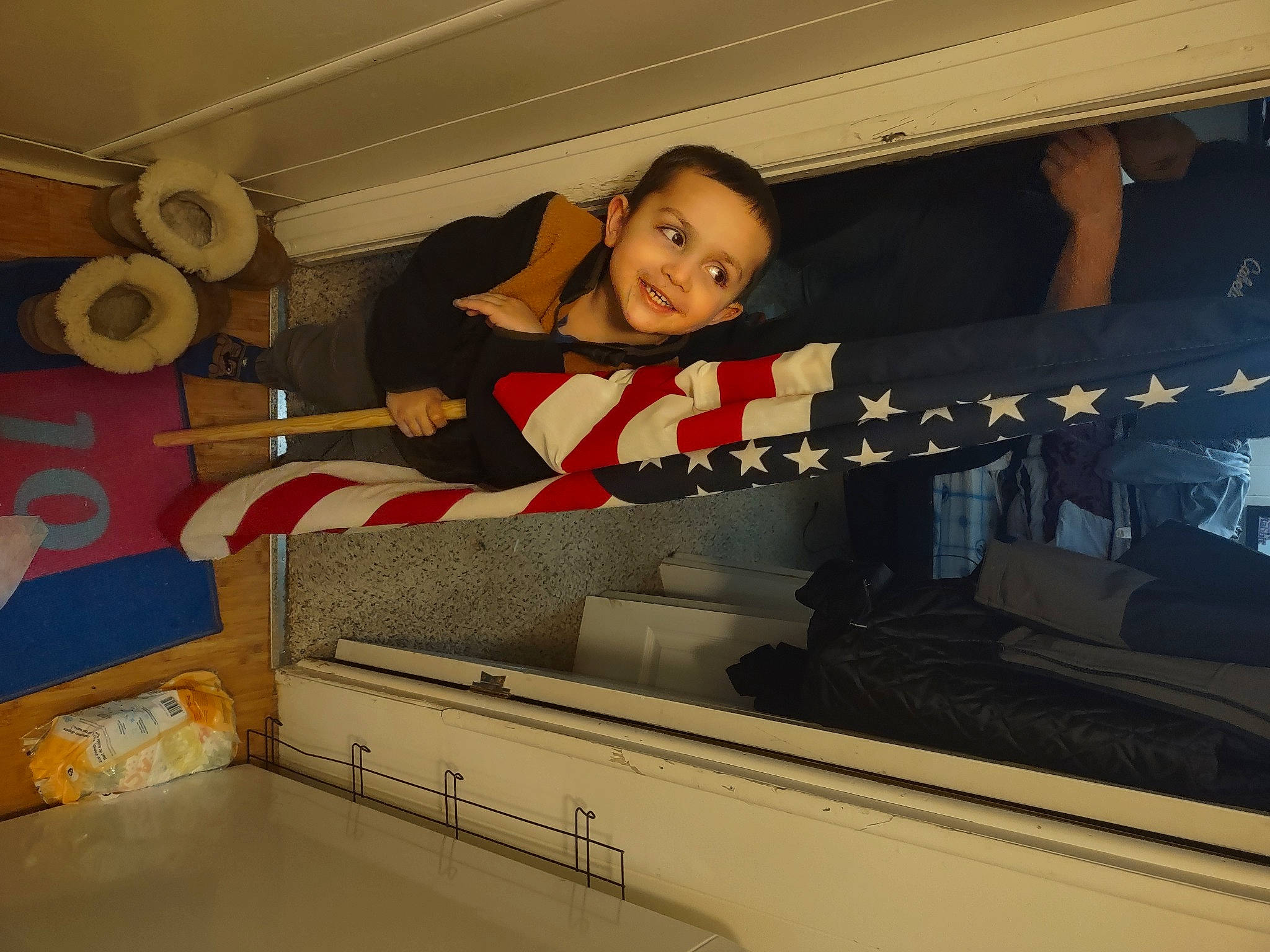 Finley joined the competition — help win amazing prizes! baby, baby_toddler_clothing, ceiling, child, comfort, floor, flooring, fun, hardwood, interior_design, joy, leisure, living_room, person, room, stairs, toddler, wood