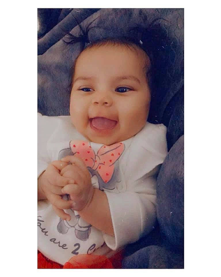 Khalani joined the competition — help win amazing prizes! baby, baby_toddler_clothing, cheek, child, comfort, eye, eyebrow, gesture, happy, iris, lip, neck, nose, outerwear, person, skin, sleeve, smile, t_shirt, textile