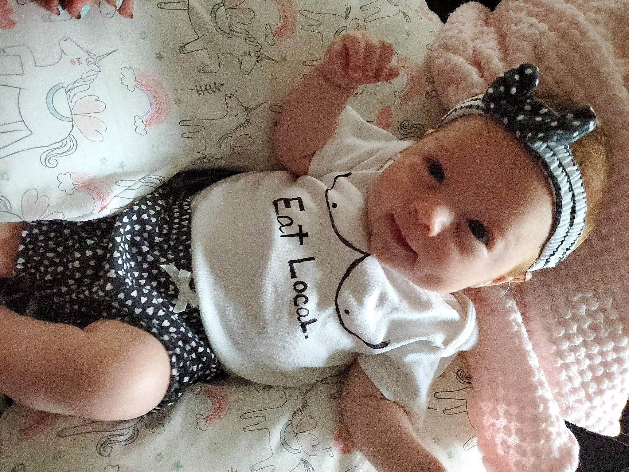 Jacquelyn joined the competition — help win amazing prizes! baby, baby_toddler_clothing, cheek, child, doll, fashion_accessory, hair_accessory, head, headgear, headpiece, person, product, toddler