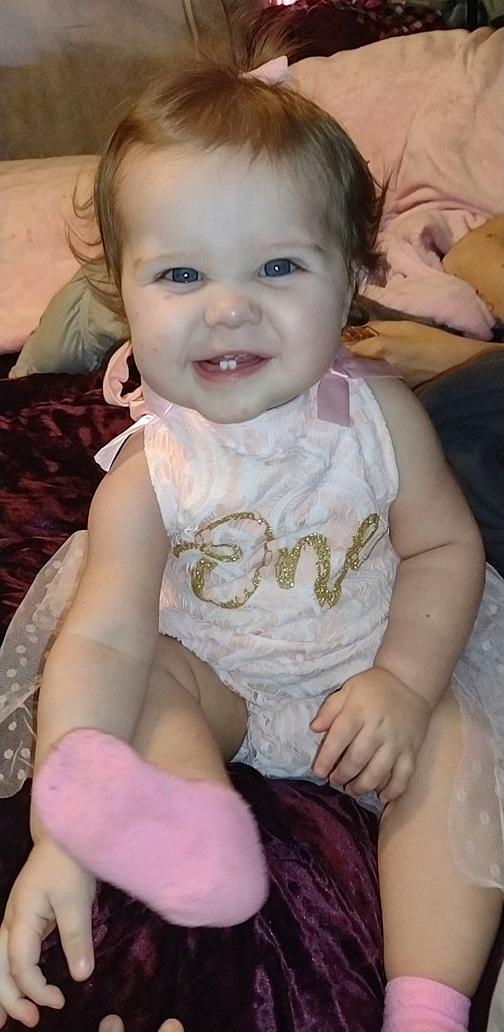 Miracle joined the competition — help win amazing prizes! baby, baby_toddler_clothing, cheek, chin, dress, embellishment, eyebrow, eyelash, face, finger, happy, iris, joy, lip, neck, person, pink, skin, sleeve, smile