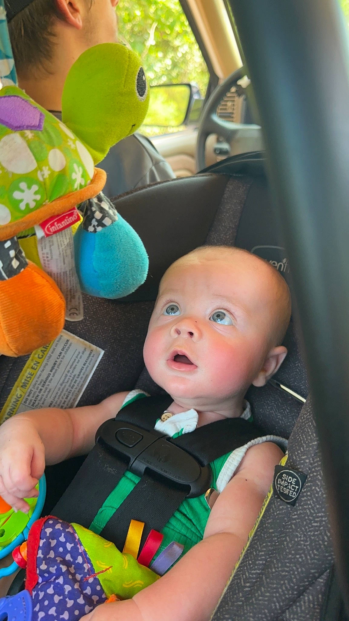 Calix joined the competition — help win amazing prizes! auto_part, baby, baby_products, baby_toddler_clothing, car_seat, car_seat_cover, child, family_car, fun, green, motor_vehicle, people, person, product, snapshot, stuffed_toy, surprise, textile, toddler, toy