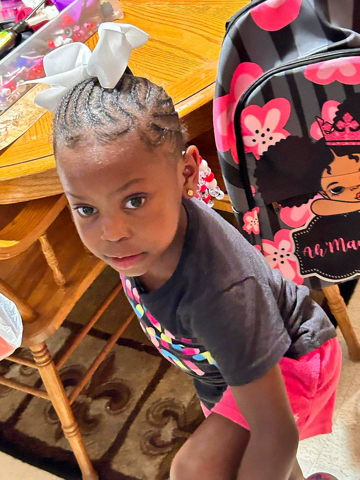 Ah'Mani De'Shay joined the competition — help win amazing prizes! beauty, carmine, child, community, design, event, fashion_accessory, fun, hairstyle, happy, human, leisure, people, person, shorts, sitting, snapshot, temple, thigh, toddler