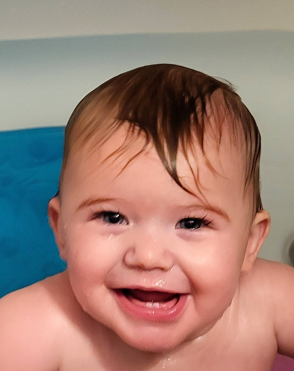 Nevaeh is registered to the contest to win money with this photo: baby_bathing, cheek, chin, ear, eye, eyebrow, eyelash, face, facial_expression, forehead, hairstyle, head, joy, lip, mouth, muscle, nose, organ, person, product