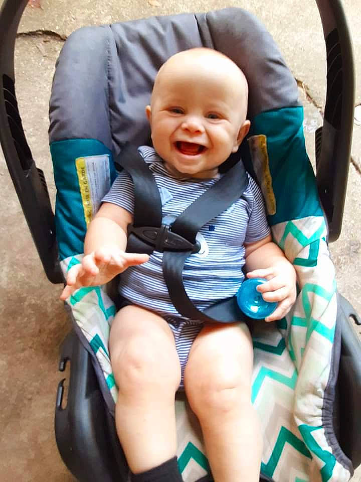 Kayson is registered to the contest to win money with this photo: azure, baby, baby_carriage, baby_toddler_clothing, beauty, car_seat, child, comfort, electric_blue, face, happy, leisure, person, photograph, product, skin, smile, summer, thigh, toddler