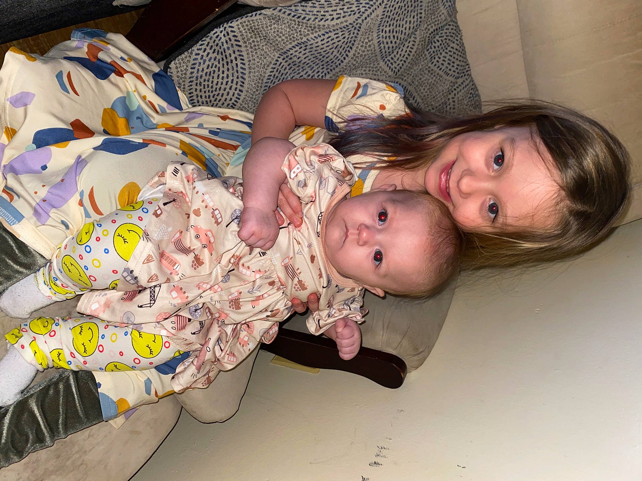 Kaylee joined the competition — help win amazing prizes! baby, baby_toddler_clothing, cheek, child, comfort, face, flooring, fun, happy, head, iris, joy, pattern, person, room, sitting, skin, toddler