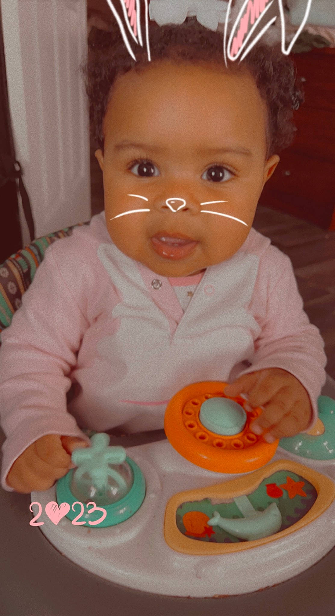 Everleigh joined the competition — help win amazing prizes! baby, baby_playing_with_toys, baby_products, baby_toddler_clothing, baby_toys, cheek, child, circle, curtain, drinkware, fun, happy, iris, nose, person, plastic, play, product, skin, sweetness