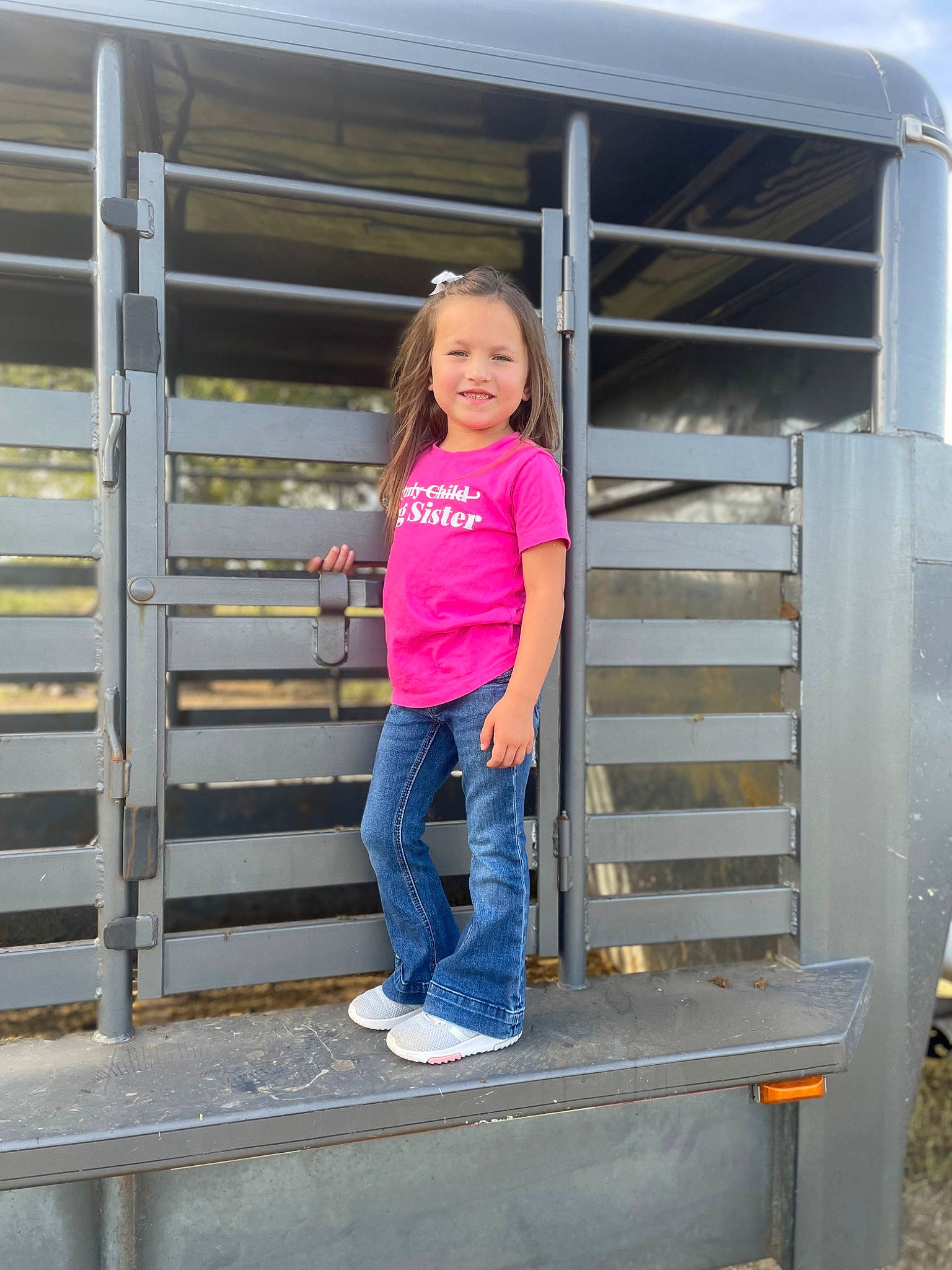 Jaylan joined the competition — help win amazing prizes! child, denim, fun, handrail, happy, jeans, joy, landscape, leg, leisure, magenta, person, product, sitting, smile, stairs, standing, t_shirt, toddler, travel