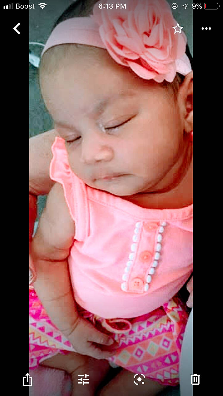 Jayla is registered to the contest to win money with this photo: baby, baby_toddler_clothing, beauty, cheek, child, face, facial_expression, forehead, hair_accessory, head, headband, headgear, headwear, lip, mouth, nose, peach, person, pink, skin