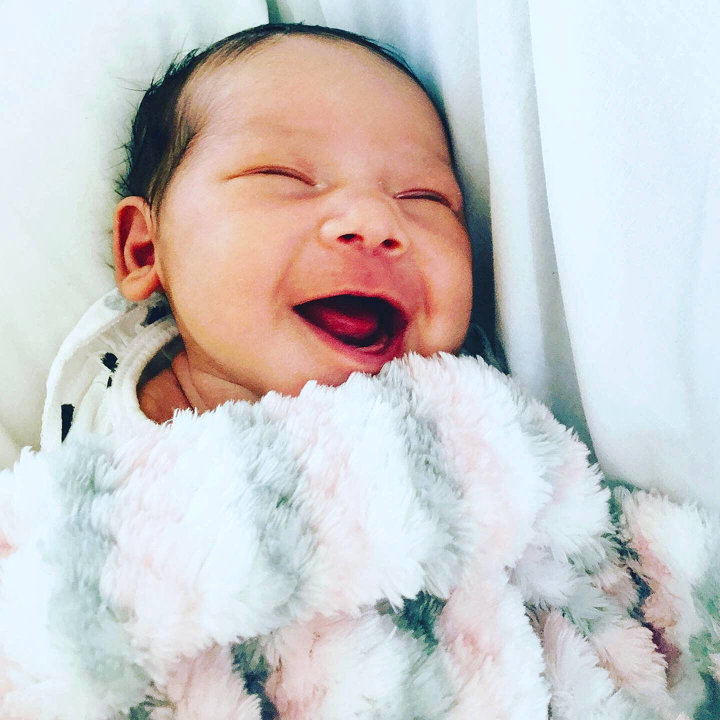 Kayla is registered to the contest to win money with this photo: baby, baby_laughing, baby_making_funny_faces, beauty, cheek, child, chin, face, facial_expression, fun, happy, head, laugh, lip, mouth, nose, person, skin, smile, toddler