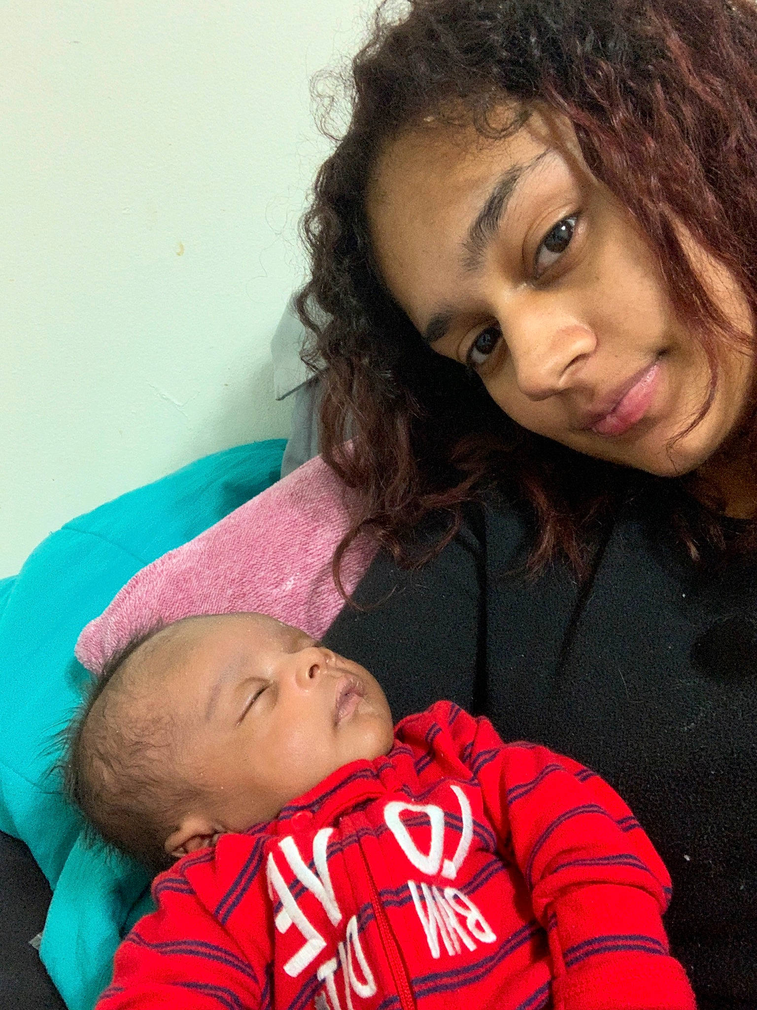 Amarion is registered to the contest to win money with this photo: baby, black_hair, cheek, child, hair, hug, nose, person, toddler