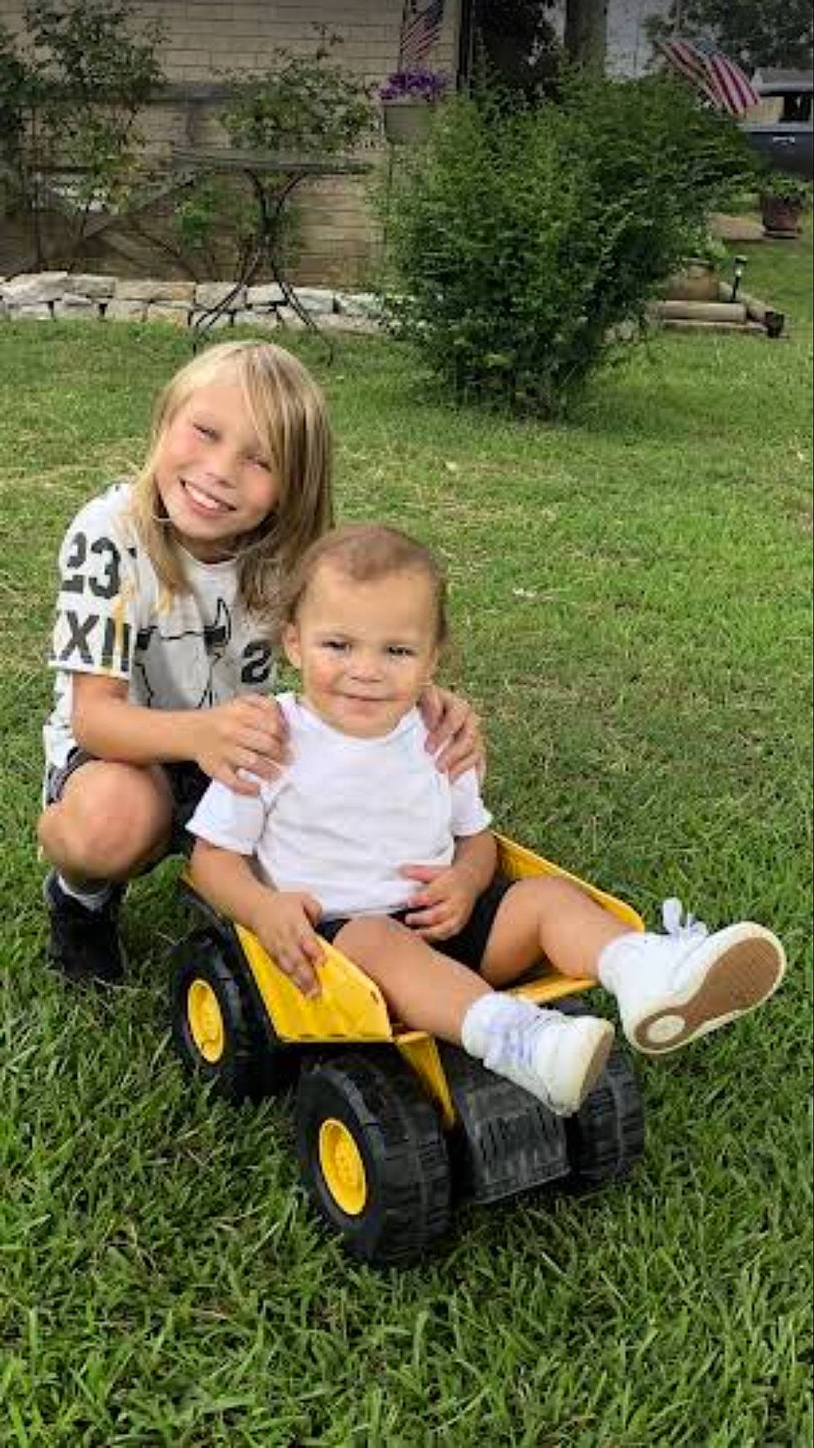 Nik Dixon joined the competition — help win amazing prizes! baby, child, family, fun, grass, joy, lawn, meadow, person, photography, plant, play, product, sibling, sitting, toddler, tree, vacation, vehicle, yard