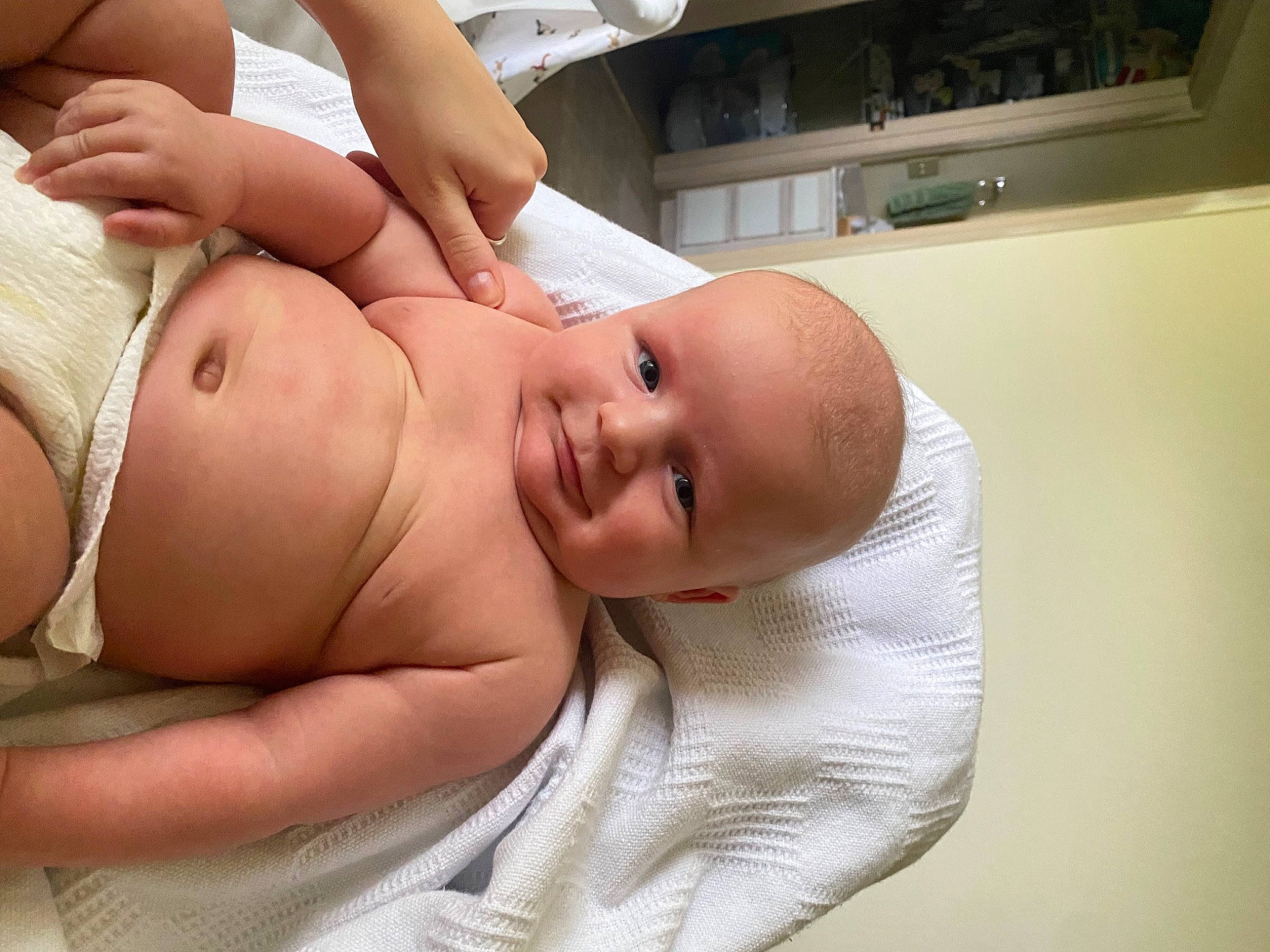 John joined the competition — help win amazing prizes! abdomen, baby, barechested, chest, child, comfort, elbow, finger, glasses, happy, joy, mouth, muscle, navel, person, skin, smile, stomach, thigh, thumb