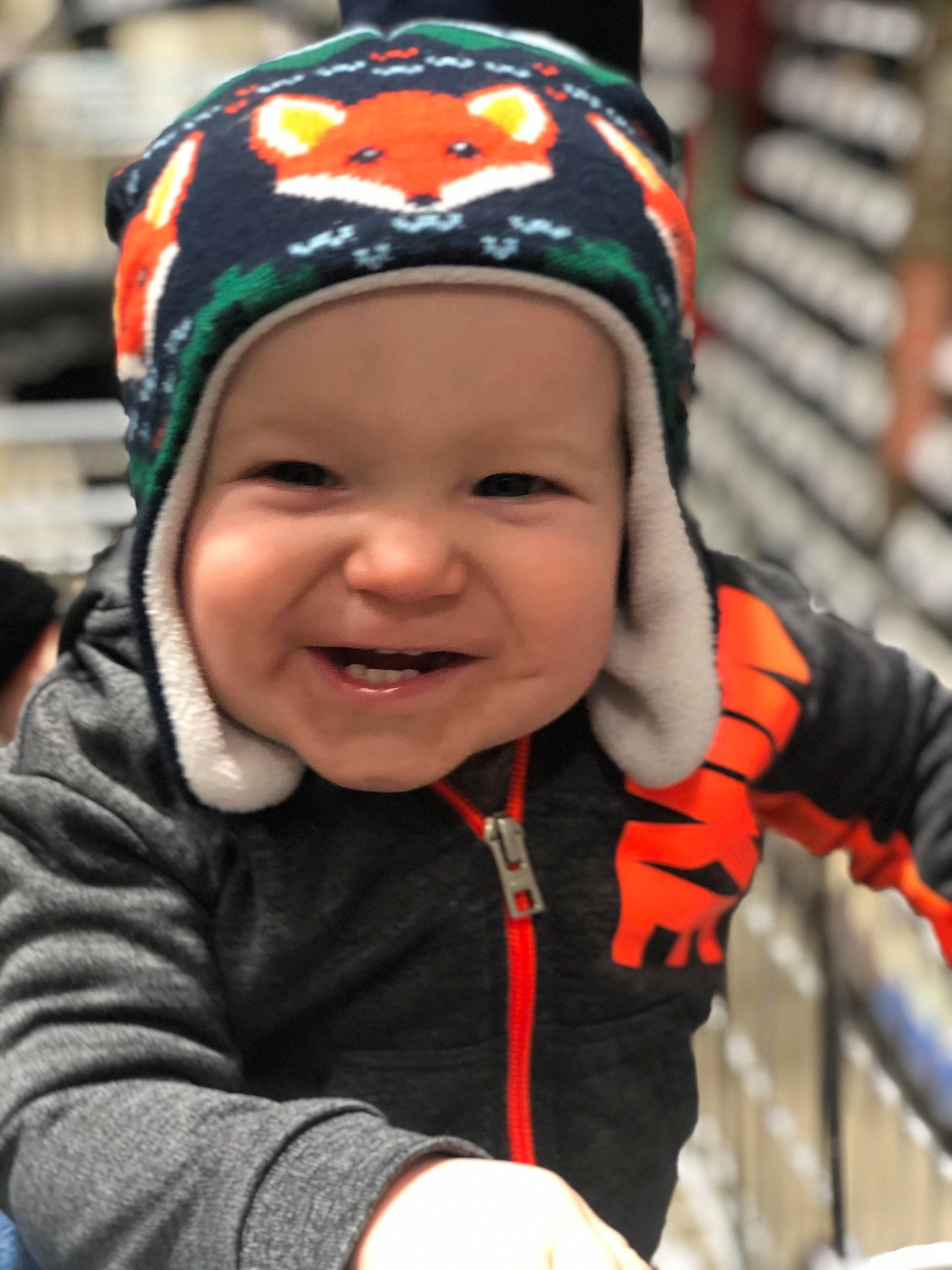 Hudson joined the competition — help win amazing prizes! beanie, child, headgear, headwear, joy, knit_cap, person