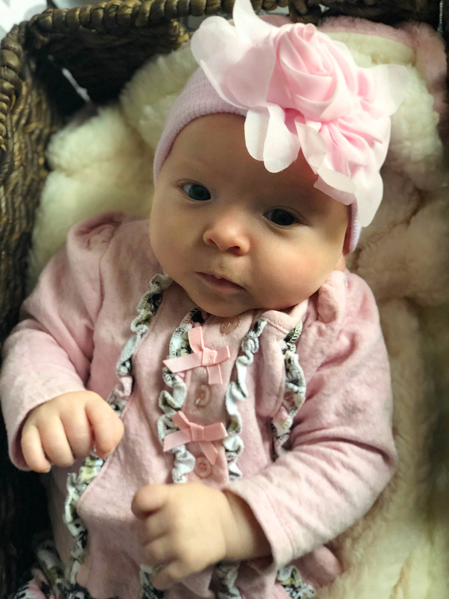 Grayli Rhea joined the competition — help win amazing prizes! baby, baby_products, baby_toddler_clothing, cheek, child, ear, eye, fashion_accessory, hair_accessory, head, headband, headgear, headpiece, person, pink, product, skin, smile, toddler