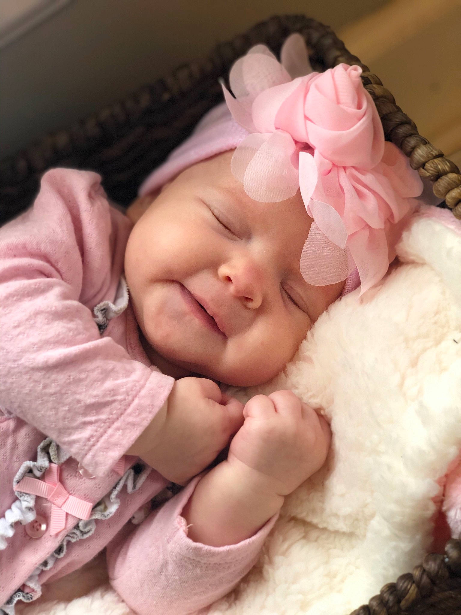 Grayli Rhea joined the competition — help win amazing prizes! baby, baby_sleeping, baby_toddler_clothing, birth, cheek, child, hand, person, pink, skin, smile, toddler