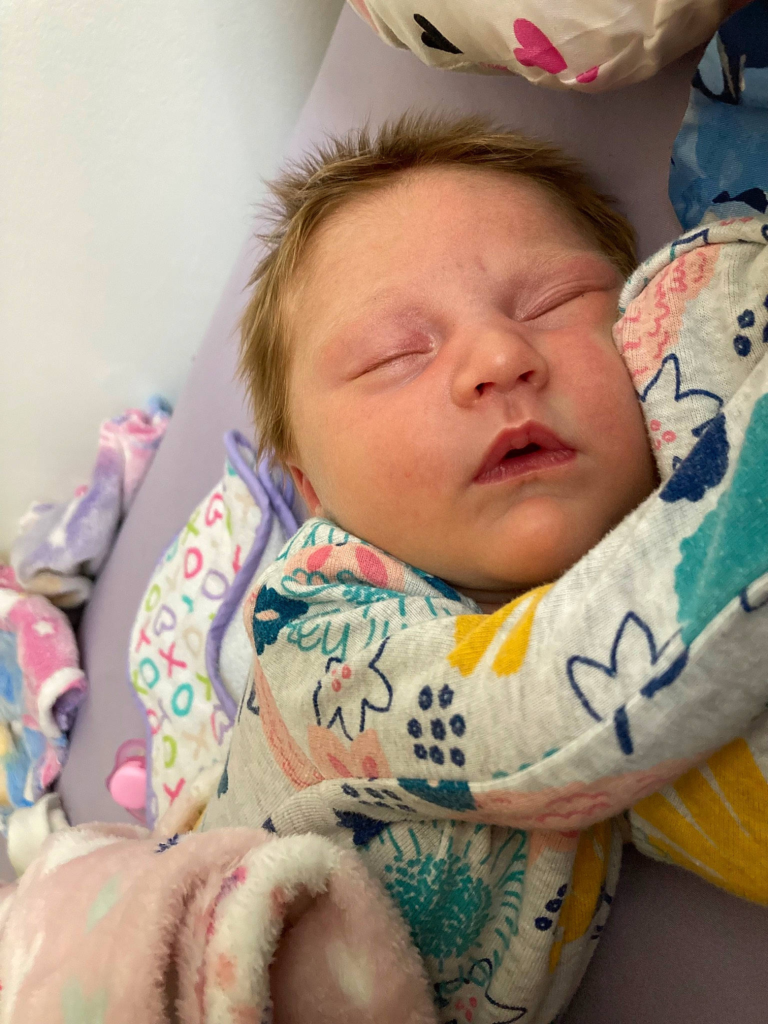 Skylynn is registered to the contest to win money with this photo: baby, baby_products, baby_sleeping, baby_toddler_clothing, bedding, bedtime, cheek, child, comfort, happy, head, linens, nap, nose, person, pink, room, skin, textile, toddler