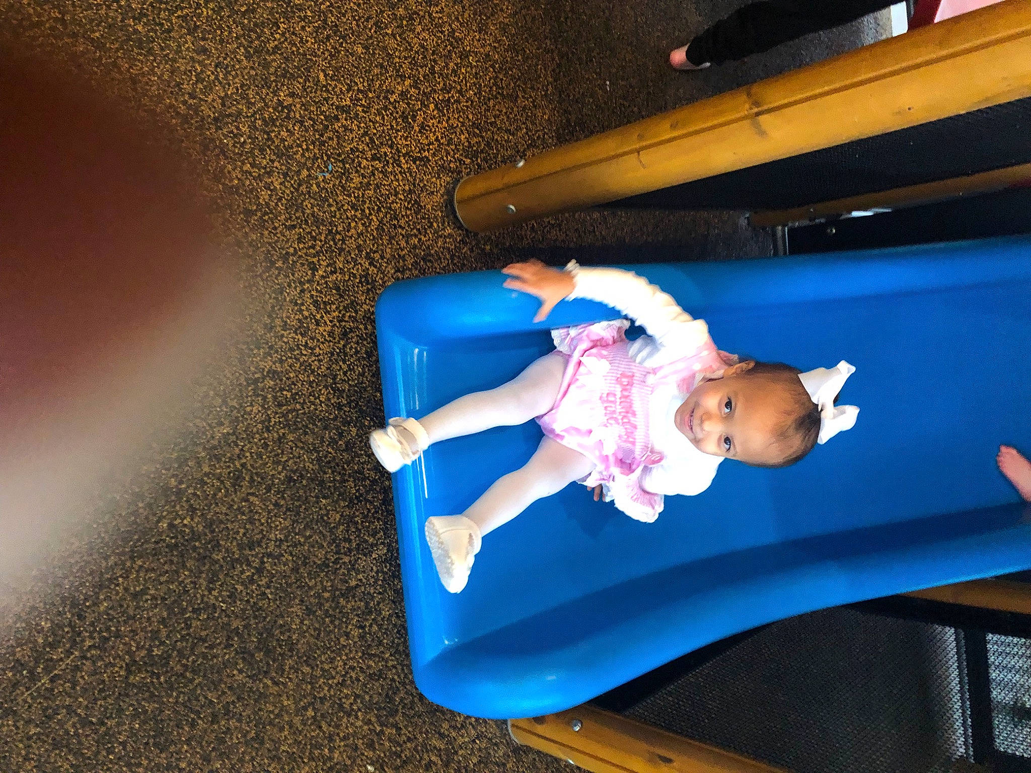 Felicity joined the competition — help win amazing prizes! automotive_exterior, baby_toddler_clothing, bumper, child, comfort, computer_keyboard, electric_blue, flooring, fun, human_leg, joy, knee, leisure, magenta, person, play, recreation, sitting, toddler, toy