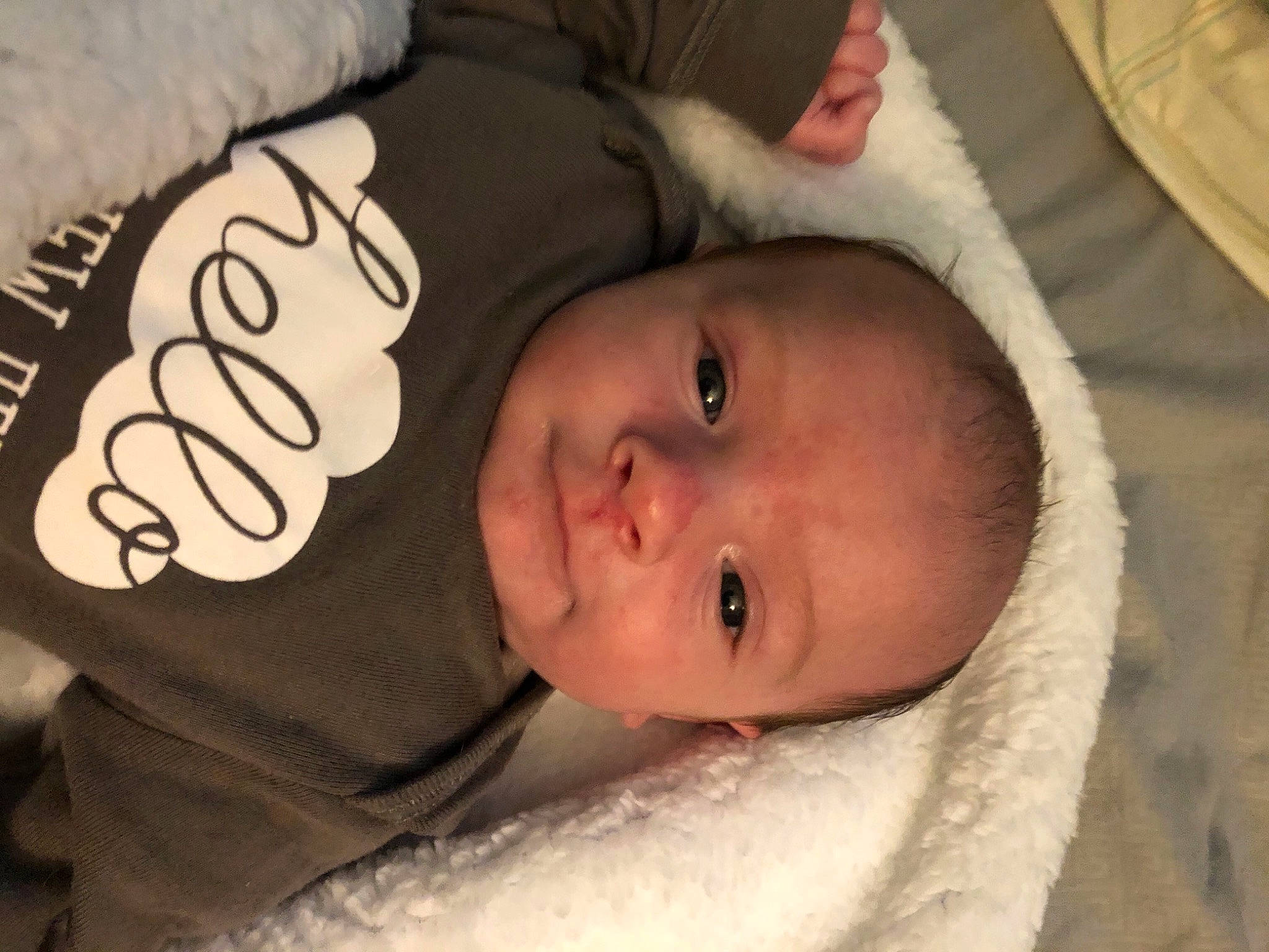 Roland joined the competition — help win amazing prizes! baby, baby_toddler_clothing, cheek, child, comfort, eyebrow, facial_expression, fur, linens, lip, person, textile