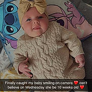 Valentina-Rose is registered to the contest to win money with this photo: baby, bodypart, bonnet, cap, clothing, couch, cushion, face, finger, glove, hand, hat, head, homedecor, knitwear, newborn, person, photography, portrait, sweater
