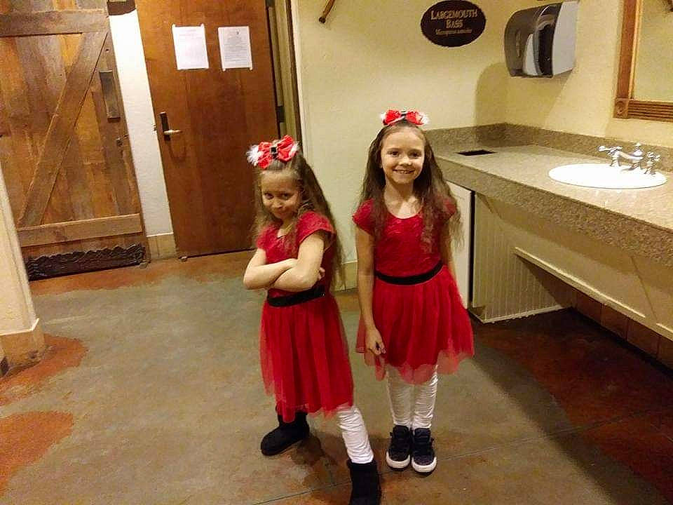 Serenity is registered to the contest to win money with this photo: cabinetry, countertop, door, dress, event, floor, flooring, fun, hat, joy, leg, leisure, mirror, person, plumbing_fixture, room, sink, skin, smile, standing