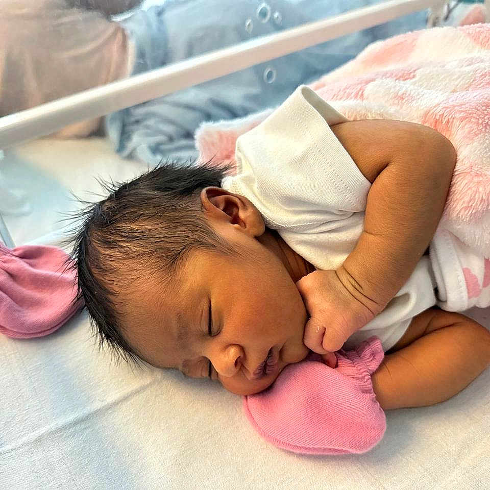 Aadhya joined the competition — help win amazing prizes! baby, blanket, childbirth, cushion, face, head, homedecor, newborn, person, sleeping, yawning