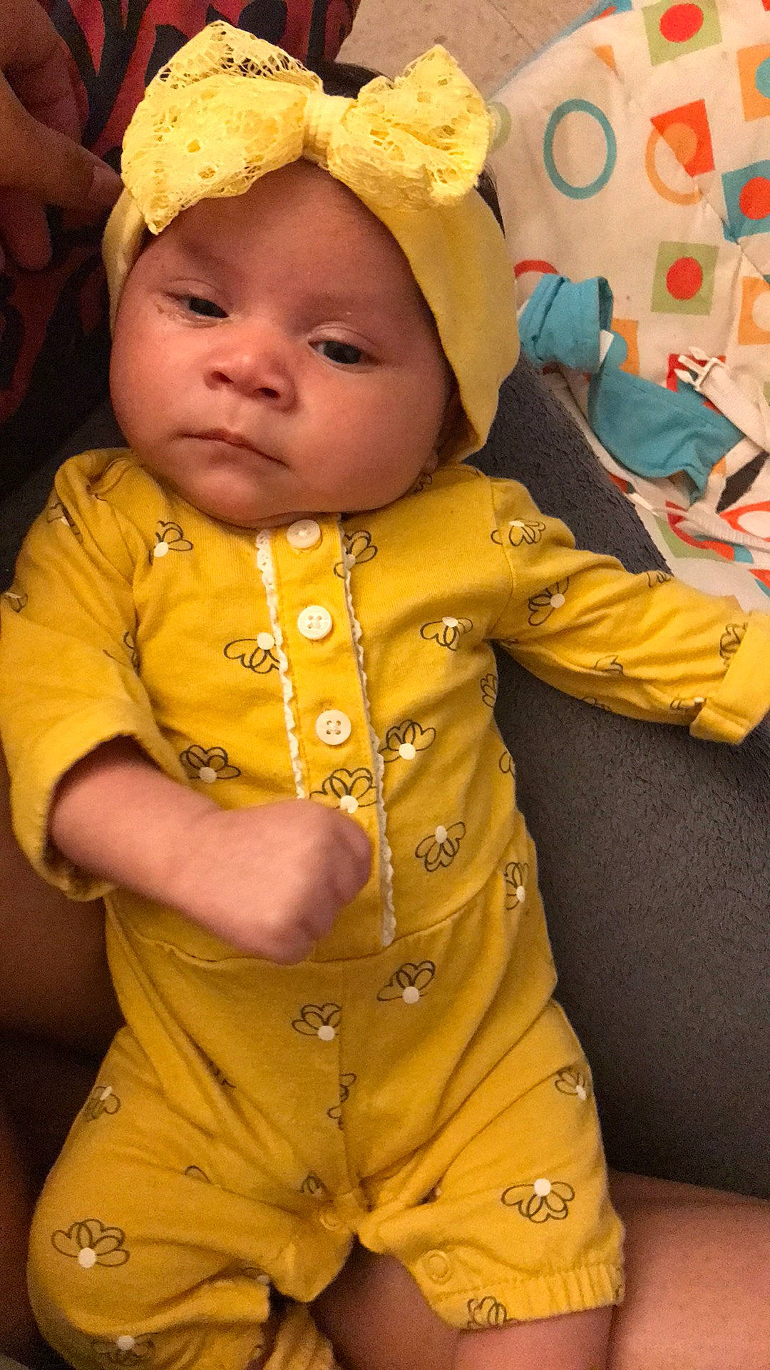 Kyla joined the competition — help win amazing prizes! baby, baby_toddler_clothing, cheek, child, chin, eye, face, facial_expression, fun, happy, head, headwear, human_body, nose, outerwear, person, pink, skin, sleeve, textile