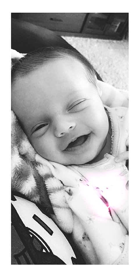 Danica is registered to the contest to win money with this photo: baby, beauty, black_and_white, cheek, child, close_up, eye, face, facial_expression, forehead, head, lip, nose, person, photograph, product, skin, smile, snapshot, toddler
