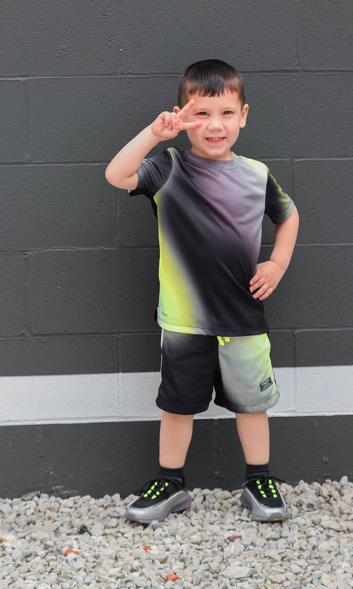 Kenzie James is registered to the contest to win money with this photo: active_shorts, child, cool, elbow, finger, flash_photography, fun, happy, human_body, human_leg, joint, joy, knee, leisure, person, shorts, shoulder, sleeve, sneakers, sportswear