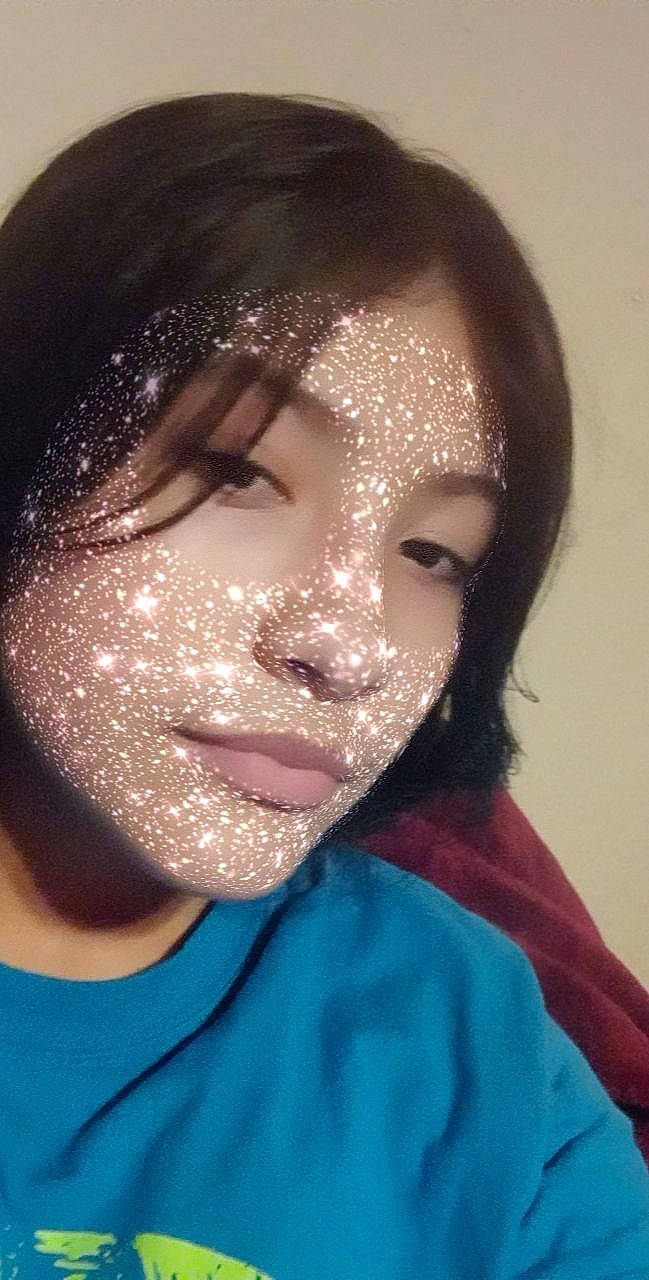 Lorena Varelas is registered to the contest to win money with this photo: art, bangs, black_hair, cheek, close_up, electric_blue, eyebrow, eyelash, flash_photography, forehead, head, headgear, jaw, lip, makeover, mouth, no_expression, nose, paint, person